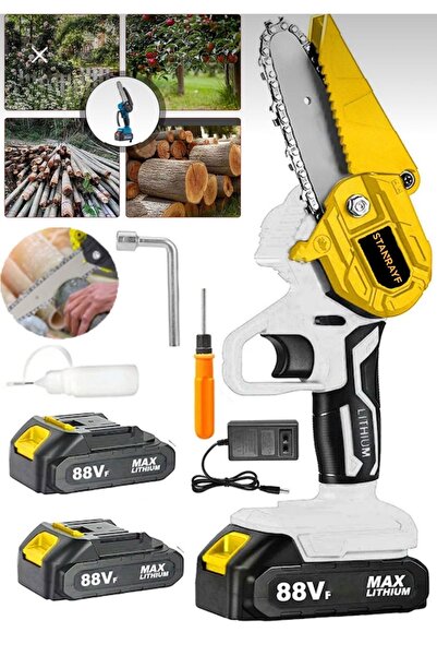 stanrayf Germany Technology 128 V 10 Amp Li-on Çift Batarya Akülü Dal Budama ...