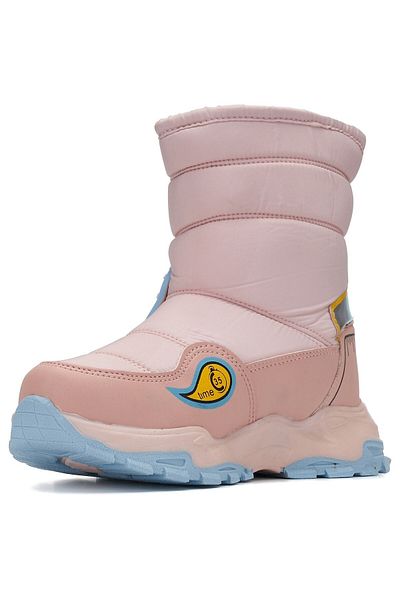 İmerShoes Unisex καθημερινή παιδική ψηλή χοντρή αντιολισθητική σόλα Velcro με επένδυση από γούνα Cold Proof Snow Boots 2221