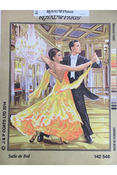 Royal paris Ip Ve Iğne Dahil 47.5*37 Cm Baskılı Işlenmemiş Goblen Pano Etamin