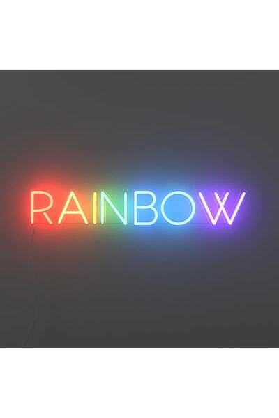 dekoraven Rainbow-gökyüzü Neon Tabela Neon Yazı Dekoratif Aydınlatma Ve Gece ...
