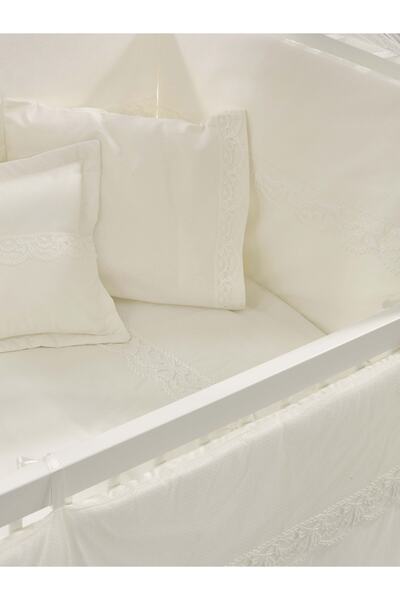 Meltem Smart Mondo Anne Yanı Ahşap Sallanır Beşik 60x120 cm (beyaz-krem)