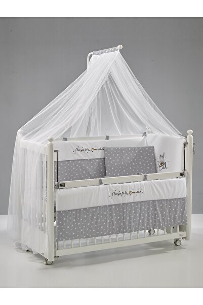 Meltem Smart Mondo Anne Yanı Ahşap Sallanır Beşik 60x120 cm (beyaz-moon)