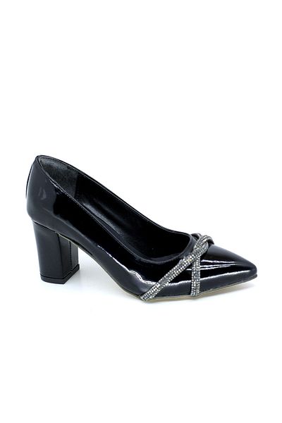 TRENDYSHOSE 04259 Pantofi confortabili de damă cu bijuterii cu toc gros