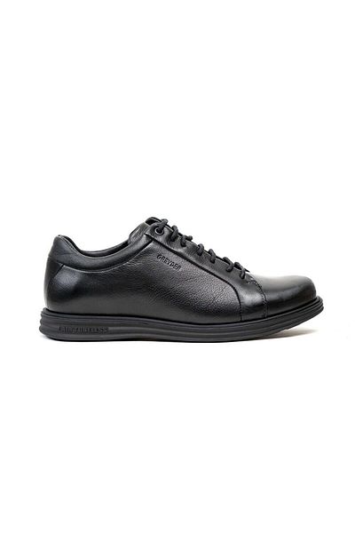Greyder 00240 Black Leather - Men's Casual Tubeless Comfort Shoes