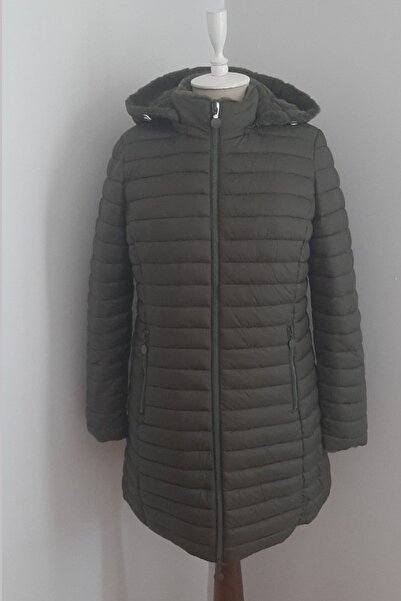 AYASOFYA OTANTIK Жіночий хакі двосторонній куртка з іншою стороною з плюшевою...