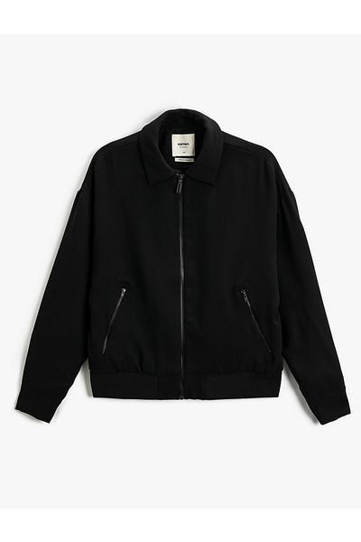 Koton Jacke - Schwarz - Relaxed Fit