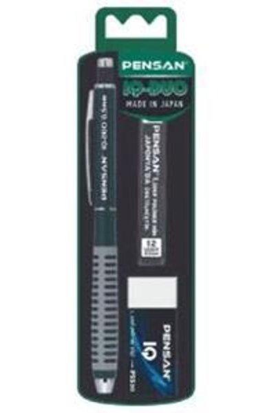 Pensan Uçlu Kalem Seti - Iq Duo 0.5 Mor - Uçlu Kalem Silgi Uç