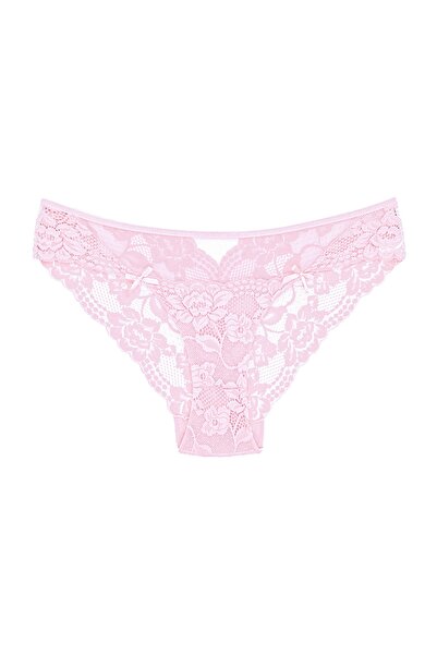 Zena Pachet de 5 chiloți pentru femei cu dantelă în față cu detaliu din tul