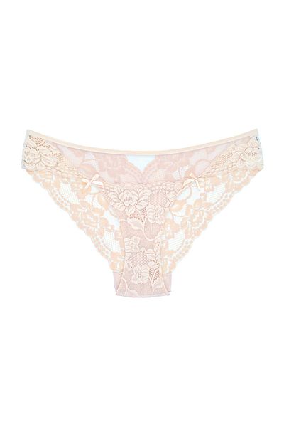 Zena Powder Lace Front Tulle Detail Women's Slip Women's Panties