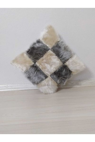 YILMAZHOME Checkered Plush Throw Pillow Cover