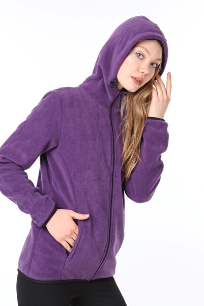 GHASSY CO. Women's Hooded Zippered Fleece Sweatshirt