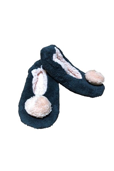 Esco Sesa Pom-pom Home Booties-çetik- Gri- Femei