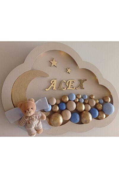 BilgeCe hoMe Bulut Bebek Kapı Süsü, Bebek Odası Kapı Süsü, Hastane Odası Bebe...