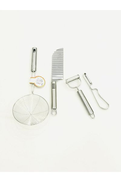 Elite Home Studio Stainless Steel Colander Shaped Potato Cutting Blade 2 Pieces Practical Multifunctional Peeler