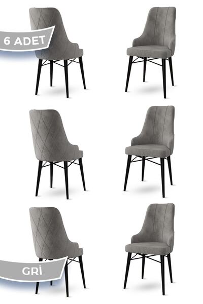 Canisa Neta Serisi, 1.sınıf Babyface Kumaş Sandalye, Siyah Gürgen Ayak, 6 Ade...