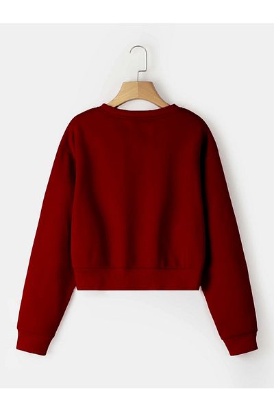 Mad&Calf Hanorac Crop Basic pentru damă