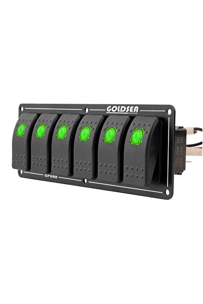 Goldsea Marine Somay Store Tekne Carling Switch Panel 6 Anahtar Slim Model 12...