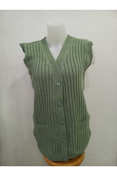 heptrend Товстий трикотажний жилет з кишенями для мами