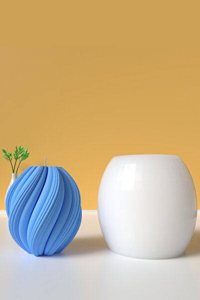 Cageartstudio Büyük Boy Spiral Mum Silikon Kalıp - Mum Yapım Malzemeleri 12 Cm