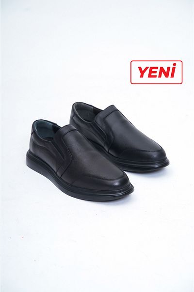 Deripabuc Genuine Leather Men's Black Leather Casual Shoes Mrd7-2280