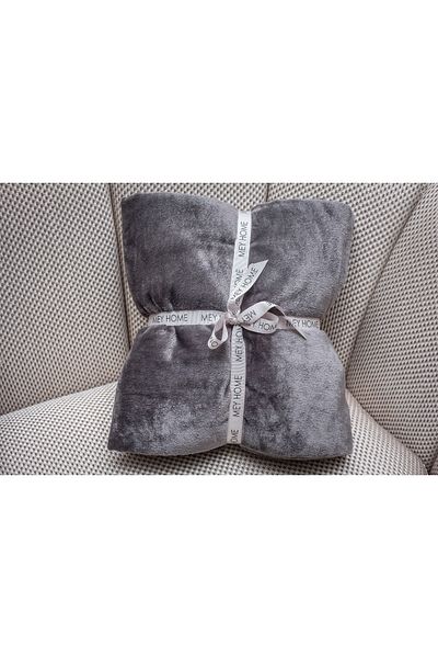 MEYHOME Pătură dublă Wellsoft (ANTRACIT) 200x220 Cm.