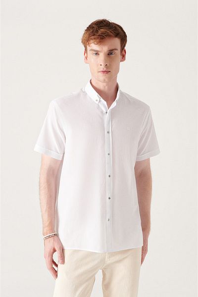 Avva Hemd - Weiß - Regular Fit