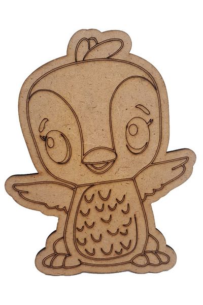 Qunduz Paintable Wooden Animal Figure - Little Bird