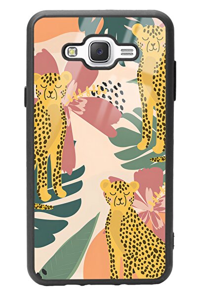 Spoyi حافظة هاتف سامسونج J7 بتصميم زهور الفهد لامعة