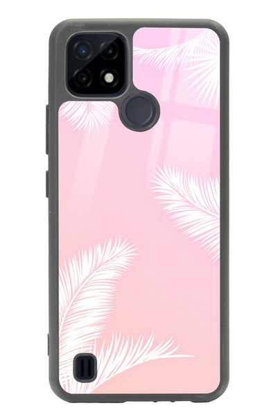Spoyi Oppo Realme C21 White Palm Design Glossy Phone Case