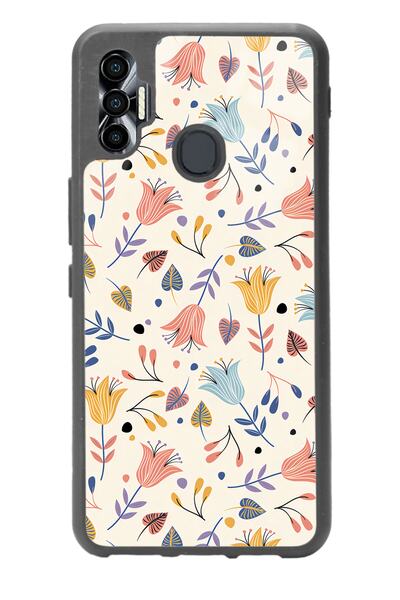 Spoyi غلاف هاتف Tecno Spark 7 Pro أبيض لامع بتصميم Bindan