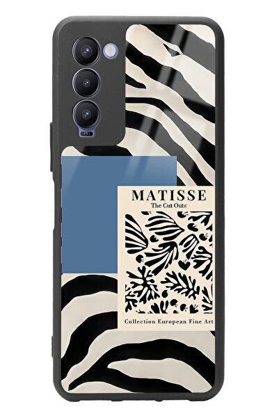 Spoyi Tecno Camon 18 Zebra Matısse Tasarımlı Glossy Telefon Kılıfı