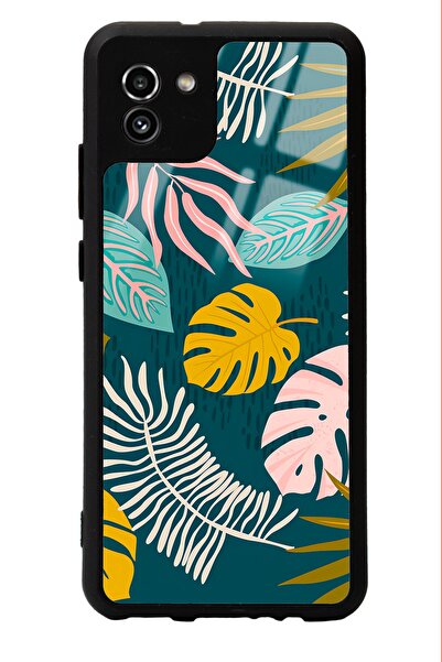Spoyi Samsung A-03 Color Leaf Design Glossy Phone Case