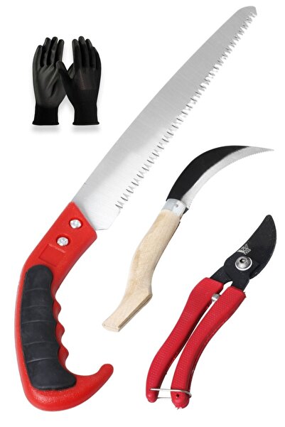 Anadolu Strong Meyve Dal Ağaç Bitki Budama Makası-budama Testeresi Eldivenl Seti