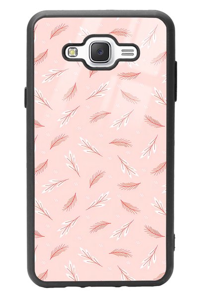 Spoyi Samsung J7 Glossy Phone Case with Powder Leaf Design