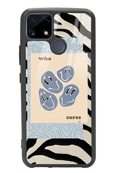 Spoyi Oppo Realme C25 Zebra Emoji Tasarımlı Glossy Telefon Kılıfı