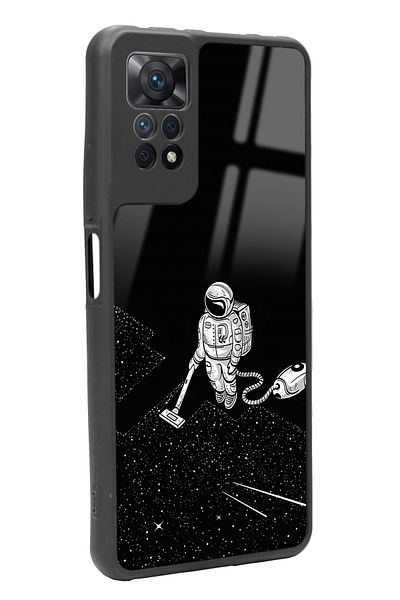 Spoyi حافظة هاتف لامعة بتصميم رائد الفضاء تاتيانا لهاتف Xiaomi Redmi Note 11 Pro