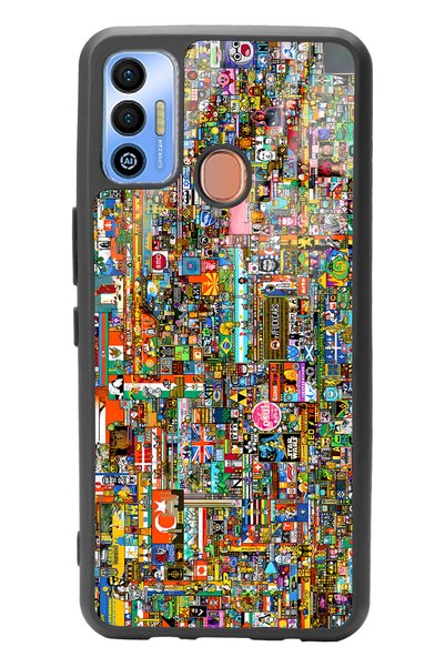 Spoyi غلاف هاتف لامع بتصميم تذكاري لهاتف Tecno Spark 7t R/place