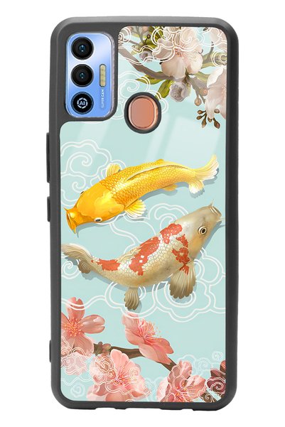 Spoyi غلاف هاتف لامع بتصميم سمكة كوي لهاتف Tecno Spark 7t