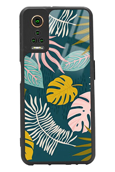 Spoyi حافظة هاتف جنرال موبايل جي إم 22 برو لامعة بتصميم أوراق الشجر