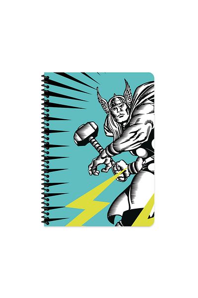 KESKİN COLOR Marvel Seri2 20x28 80 Yp. Caiet cu spirală cu copertă din carton cu dungi