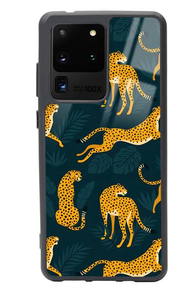 Spoyi Samsung S20 Ultra Leaf Leopard Design Glossy Phone Case