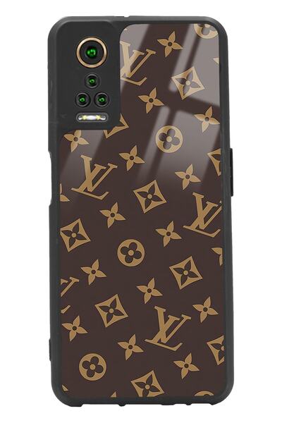 Spoyi General Mobile Gm 22 Pro Kahverengi Lv Tasarımlı Glossy Telefon Kılıfı