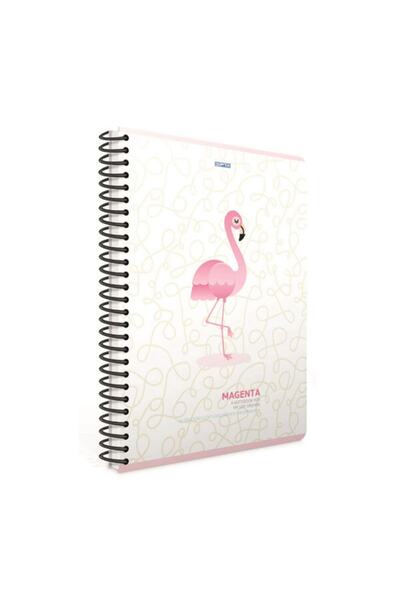 Gıpta Magenta Spiralli Pp Kapak Defter 19x26 Kareli 4182