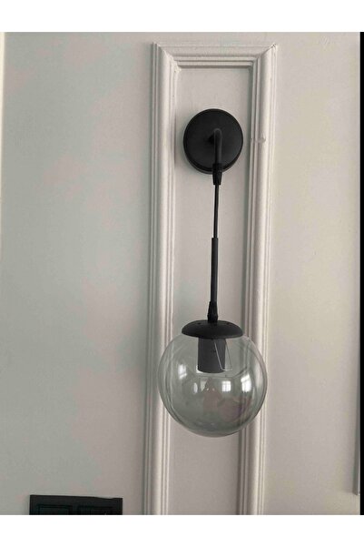 luxury modern aydınlatma Black Sports Sconce with Smoked Glass