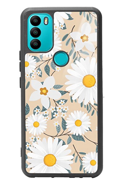 Spoyi General Mobile Gm 21 Plus Büyük Papatya Tasarımlı Glossy Telefon Kılıfı