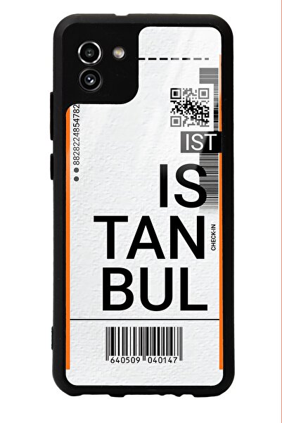 Spoyi حافظة هاتف سامسونج A-03 لامعة بتصميم تذكرة