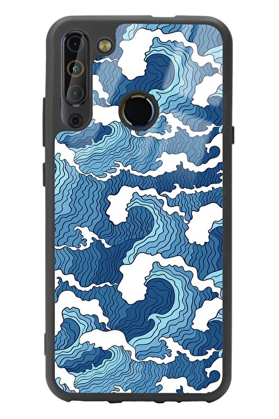 Spoyi Casper X20 Mavi Dalga Tasarımlı Glossy Telefon Kılıfı