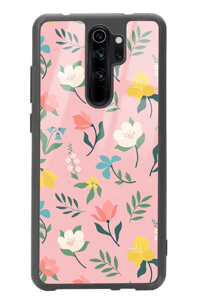 Spoyi حافظة هاتف لامعة بتصميم زهور بينكي لهاتف Xiaomi Redmi Note 8 Pro