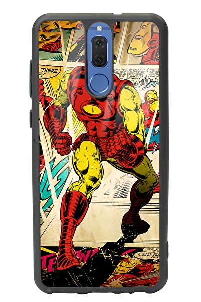 Spoyi Huawei Mate 10 Lite Iron Man Demir Adam Tasarımlı Glossy Telefon Kılıfı