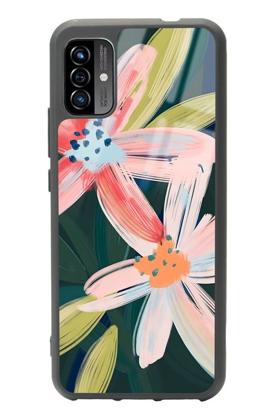 Spoyi P13 Blue Max Pro Lite 2022 حافظة هاتف لامعة بتصميم زهور مائية